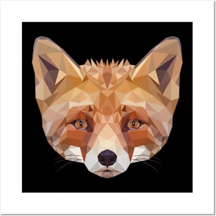 Fox Low Poly Art Posters and Art